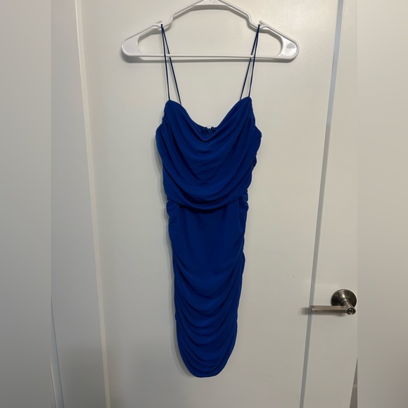 Princess Polly Dresses & Skirts - Princess Polly Blue Runched Bodycon Dress